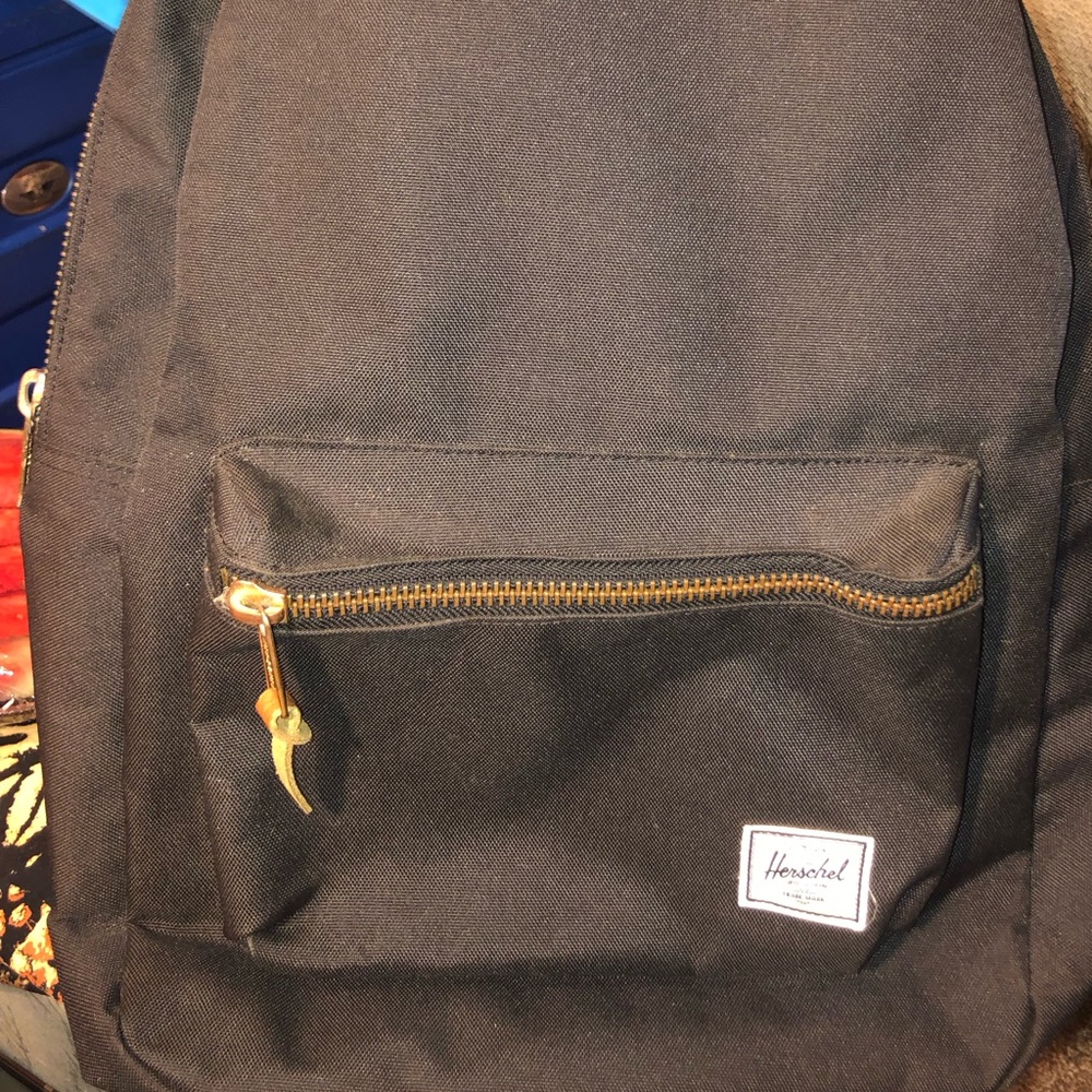 Herschel Heritage Canvas Laptop Notebook School Backpack Black Bookbag
